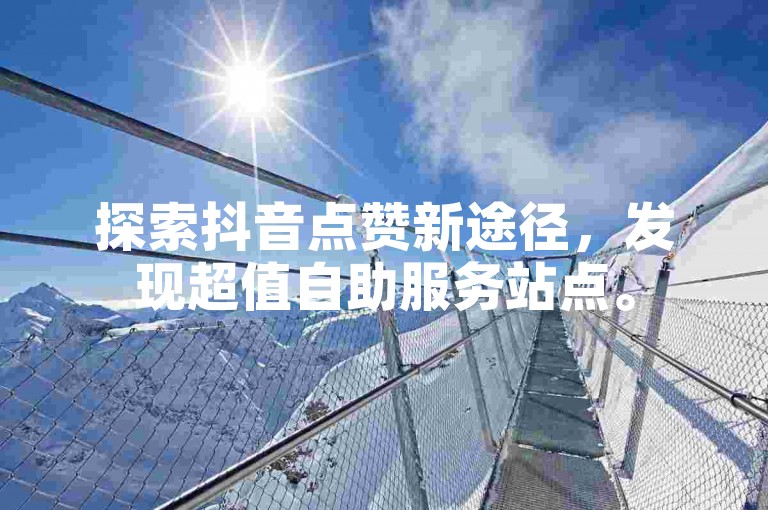 探索抖音点赞新途径，发现超值自助服务站点。