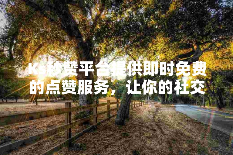 Ks秒赞平台提供即时免费的点赞服务，让你的社交媒体内容瞬间获得关注。