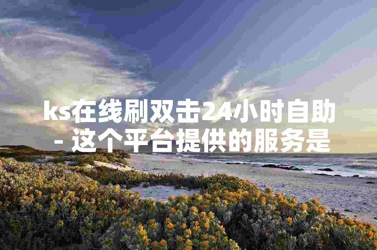 ks在线刷双击24小时自助 - 这个平台提供的服务是否可信？
