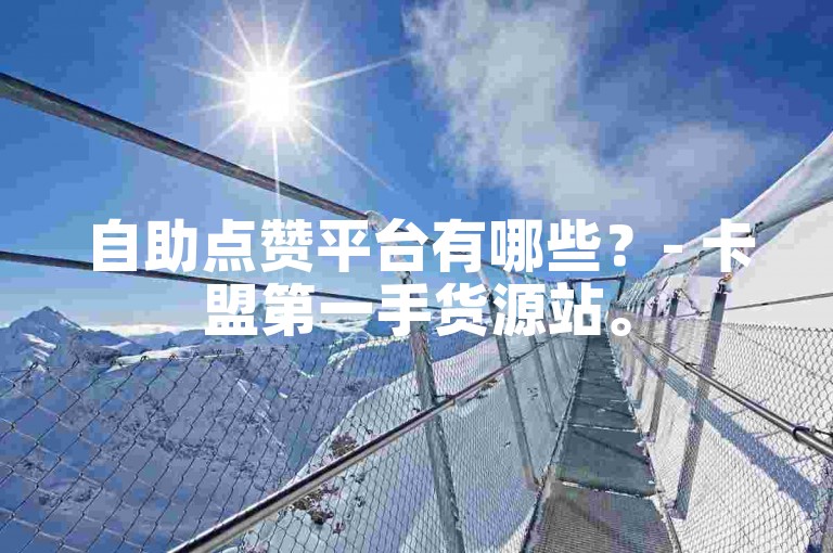 自助点赞平台有哪些？- 卡盟第一手货源站。