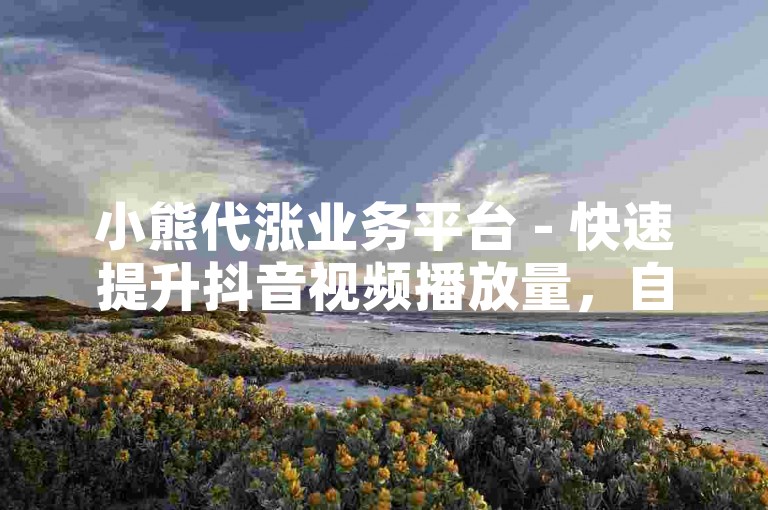 小熊代涨业务平台 - 快速提升抖音视频播放量，自助下单即刻生效。