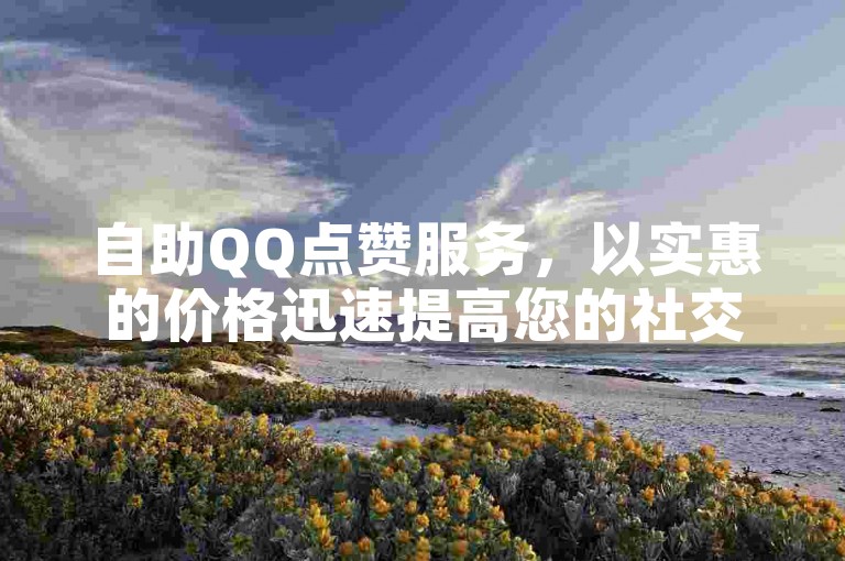 自助QQ点赞服务，以实惠的价格迅速提高您的社交影响力，让您轻松获得更多关注。