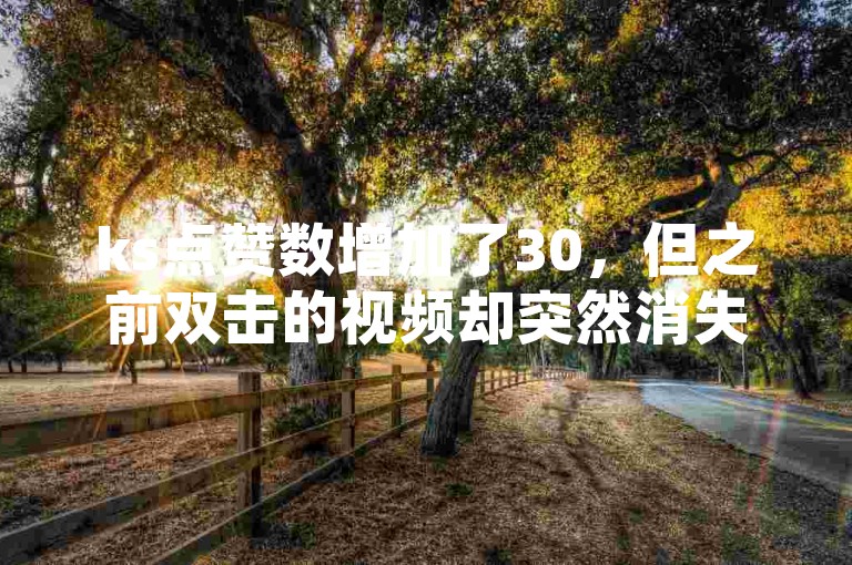 ks点赞数增加了30，但之前双击的视频却突然消失了。