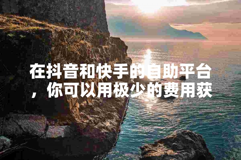 在抖音和快手的自助平台，你可以用极少的费用获得大量的赞。
