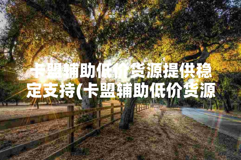 卡盟辅助低价货源提供稳定支持(卡盟辅助低价货源助力)。