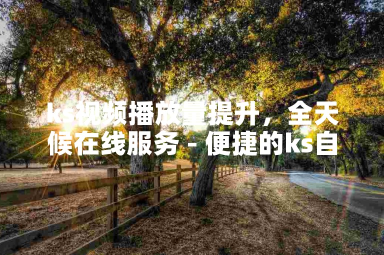 ks视频播放量提升，全天候在线服务 - 便捷的ks自助下单网站平台。