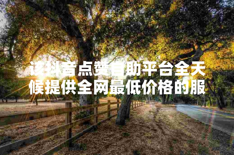 该抖音点赞自助平台全天候提供全网最低价格的服务，并设有便捷的自助卡盟系统。