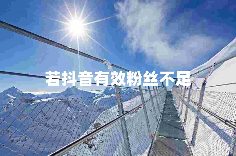 若抖音有效粉丝不足500，可尝试通过持续创作优质且独特的内容来吸引关注，积极与其他用户互动，利用热门话题和标签增加曝光度，还可适当进行合作推广以逐步提升粉丝数量。
