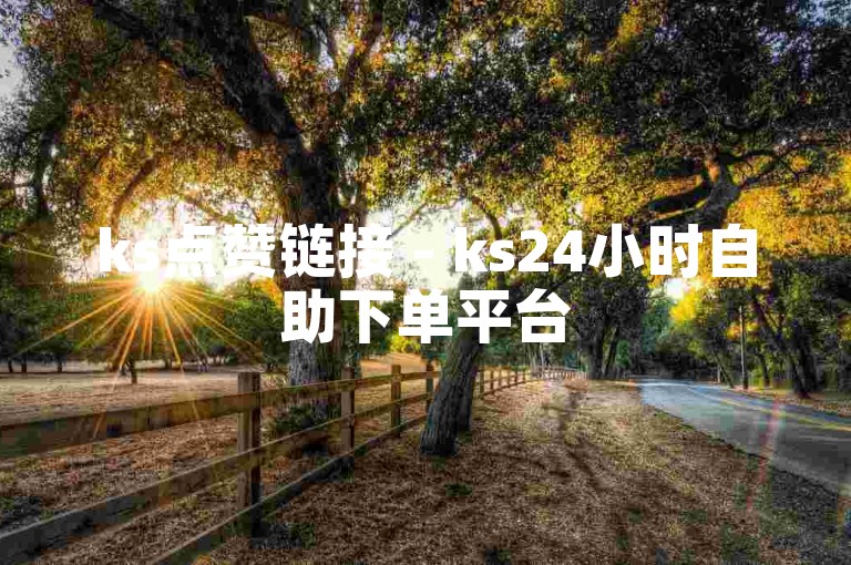ks点赞链接 - ks24小时自助下单平台