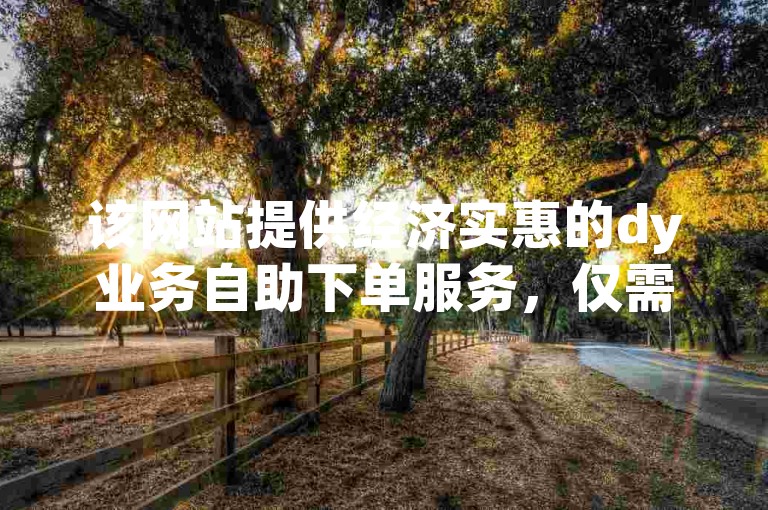 该网站提供经济实惠的dy业务自助下单服务，仅需1元即可增加10000名活跃粉丝。