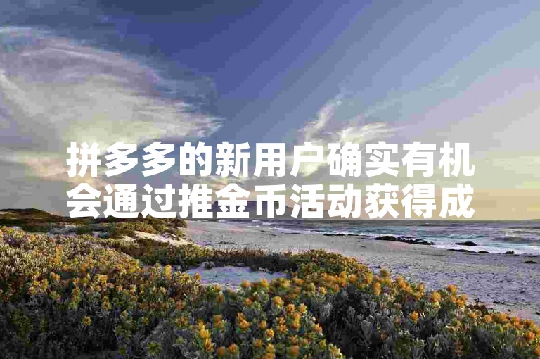 拼多多的新用户确实有机会通过推金币活动获得成功。