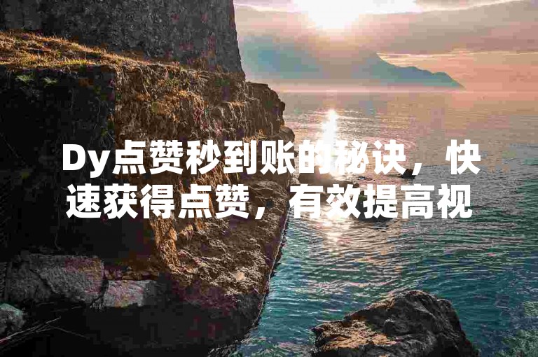 Dy点赞秒到账的秘诀，快速获得点赞，有效提高视频曝光率！新手必学！