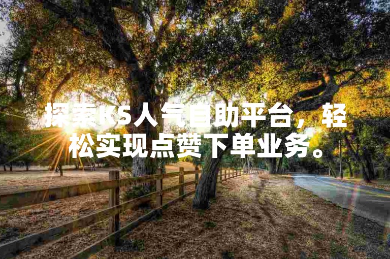 探索KS人气自助平台，轻松实现点赞下单业务。