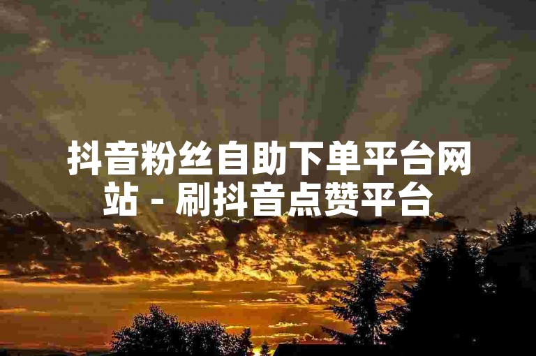 抖音粉丝自助下单平台网站 - 刷抖音点赞平台