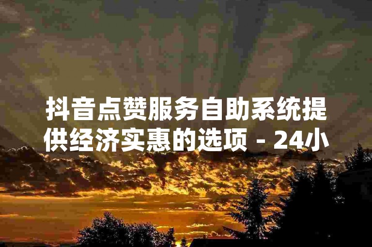 抖音点赞服务自助系统提供经济实惠的选项 - 24小时不间断的dy业务下单平台,确保用户能以优惠价格自助购买点赞服务。
