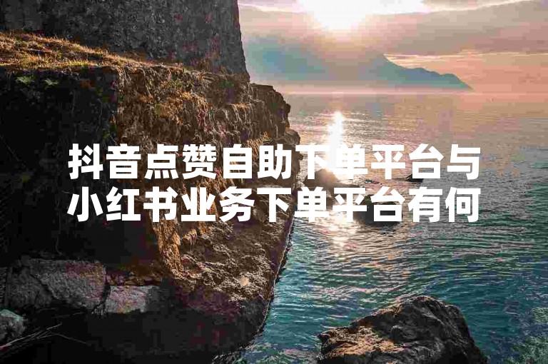 抖音点赞自助下单平台与小红书业务下单平台有何不同？