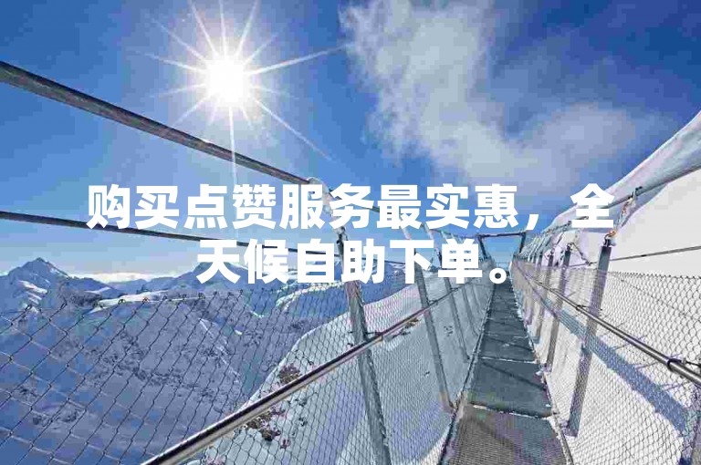 购买点赞服务最实惠，全天候自助下单。