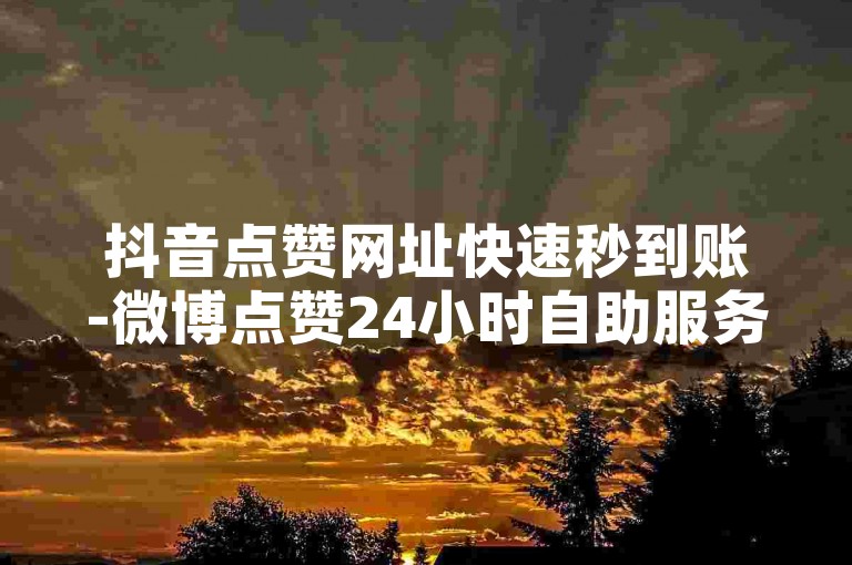 抖音点赞网址快速秒到账-微博点赞24小时自助服务，0元下单专区 一毛元。