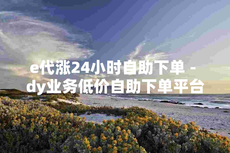 e代涨24小时自助下单 - dy业务低价自助下单平台便宜，提供便捷的在线服务。