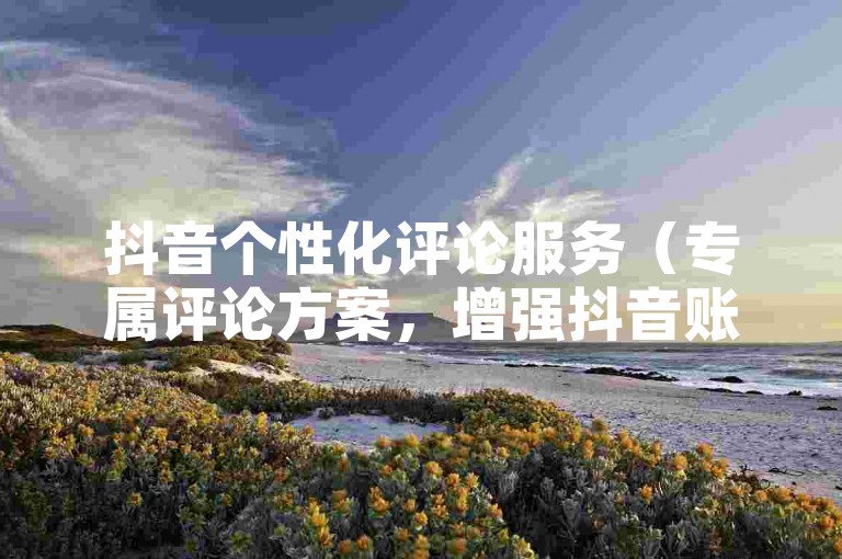 抖音个性化评论服务（专属评论方案，增强抖音账户的社交互动性）