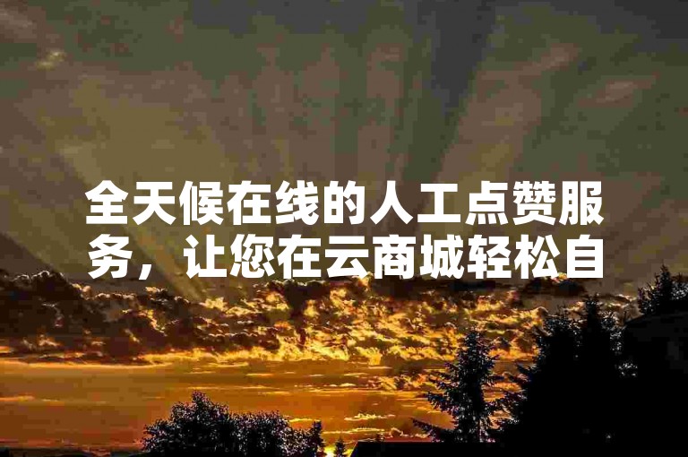 全天候在线的人工点赞服务，让您在云商城轻松自助下单。