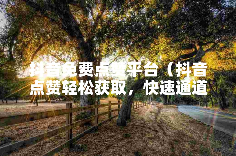 抖音免费点赞平台（抖音点赞轻松获取，快速通道）