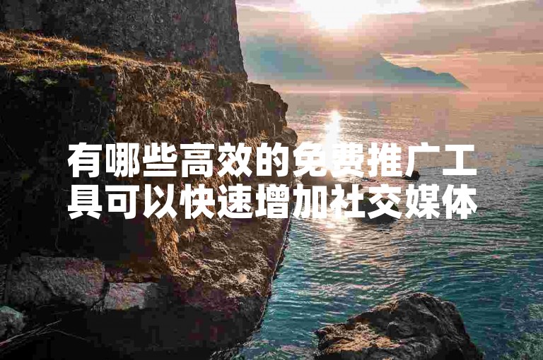 有哪些高效的免费推广工具可以快速增加社交媒体粉丝？