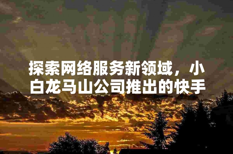 探索网络服务新领域，小白龙马山公司推出的快手热度提升服务，仅需0.01元起，同时提供梓豪QQ空间真人点赞及PDD业务下单平台，全方位满足您的互联网需求。