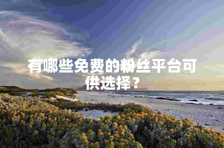 有哪些免费的粉丝平台可供选择？