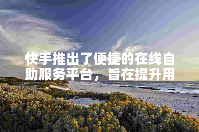 快手推出了便捷的在线自助服务平台，旨在提升用户体验。