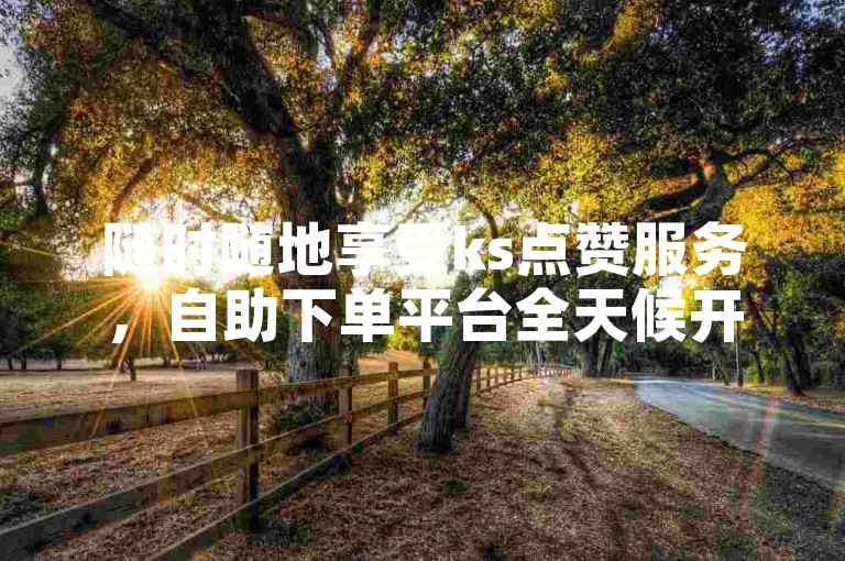 随时随地享受ks点赞服务，自助下单平台全天候开放。