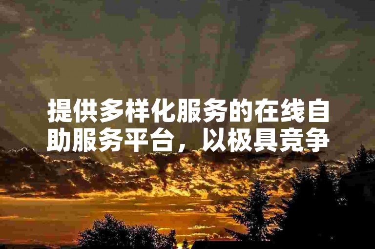 提供多样化服务的在线自助服务平台，以极具竞争力的全网最低价吸引用户参与优惠活动。