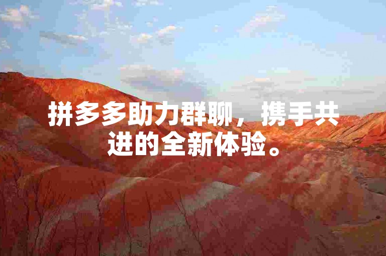 拼多多助力群聊，携手共进的全新体验。
