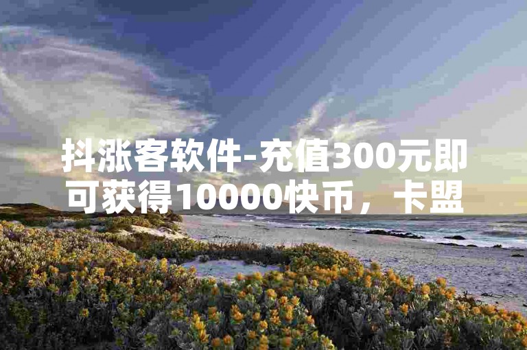 抖涨客软件-充值300元即可获得10000快币，卡盟QQ业务平台网址。