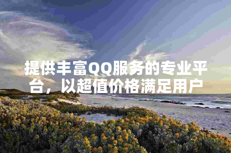 提供丰富QQ服务的专业平台，以超值价格满足用户需求。