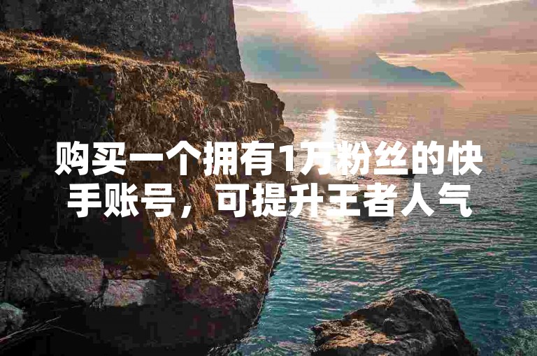 购买一个拥有1万粉丝的快手账号，可提升王者人气值。