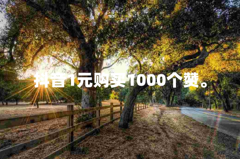 抖音1元购买1000个赞。