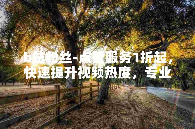 b站粉丝-点赞服务1折起，快速提升视频热度，专业点赞推广平台。