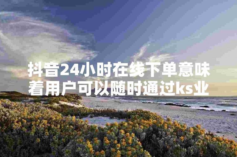 抖音24小时在线下单意味着用户可以随时通过ks业务网自助下单平台进行操作，不受时间限制。