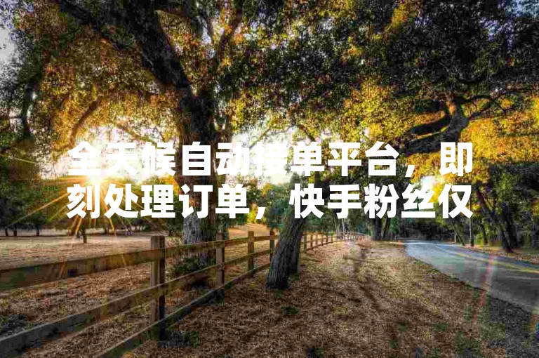 全天候自动接单平台，即刻处理订单，快手粉丝仅需一元即可获得200个。
