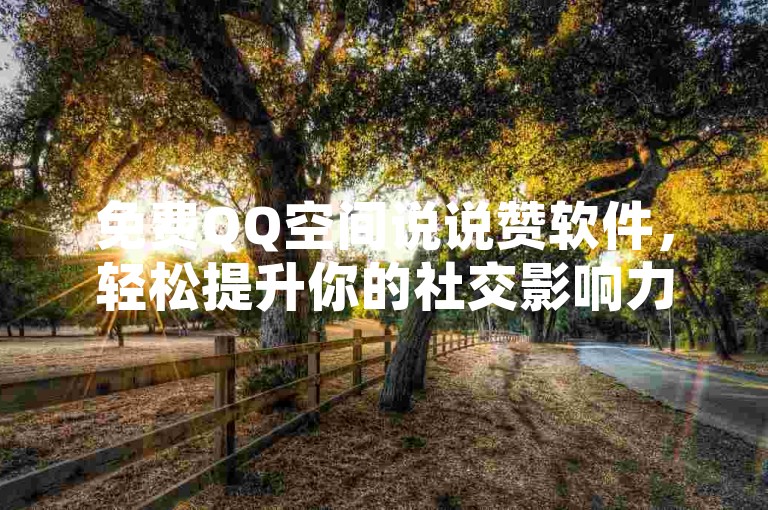 免费QQ空间说说赞软件，轻松提升你的社交影响力。