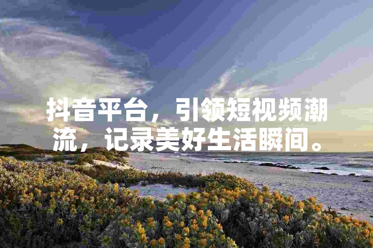 抖音平台，引领短视频潮流，记录美好生活瞬间。
