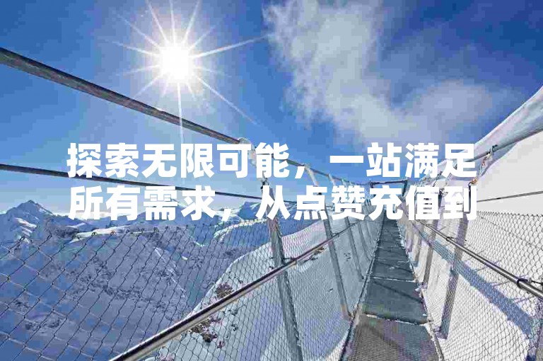 探索无限可能，一站满足所有需求，从点赞充值到发卡网货源，我们提供全方位的服务。