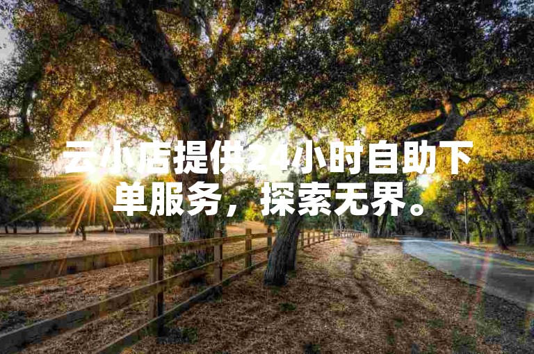 云小店提供24小时自助下单服务，探索无界。