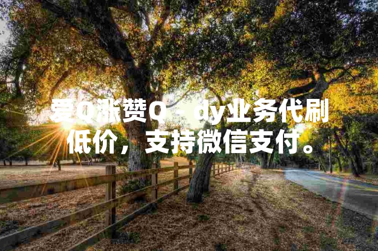 爱Q涨赞Q - dy业务代刷低价，支持微信支付。