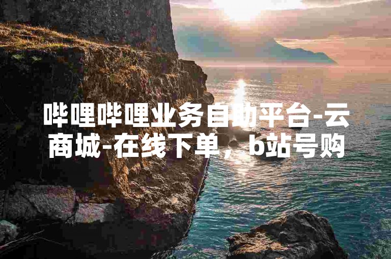 哔哩哔哩业务自助平台-云商城-在线下单，b站号购买自动发卡网。