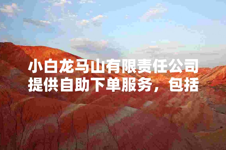 小白龙马山有限责任公司提供自助下单服务，包括快手买热度和dy评论下单业务，价格低至0.01元。