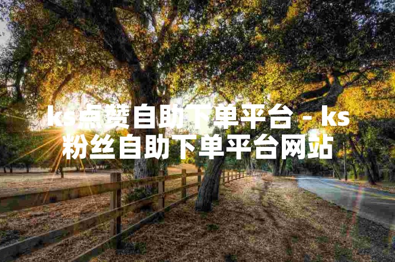 ks点赞自助下单平台 - ks粉丝自助下单平台网站