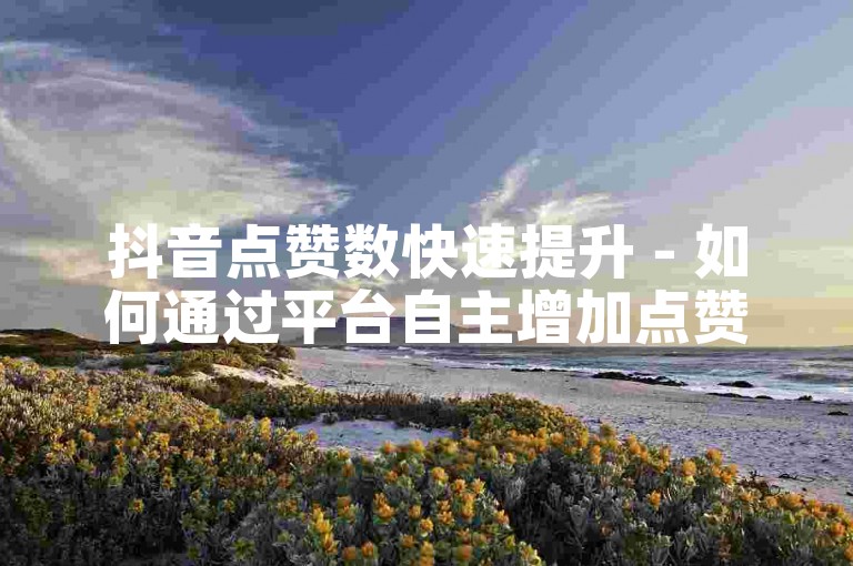 抖音点赞数快速提升 - 如何通过平台自主增加点赞。