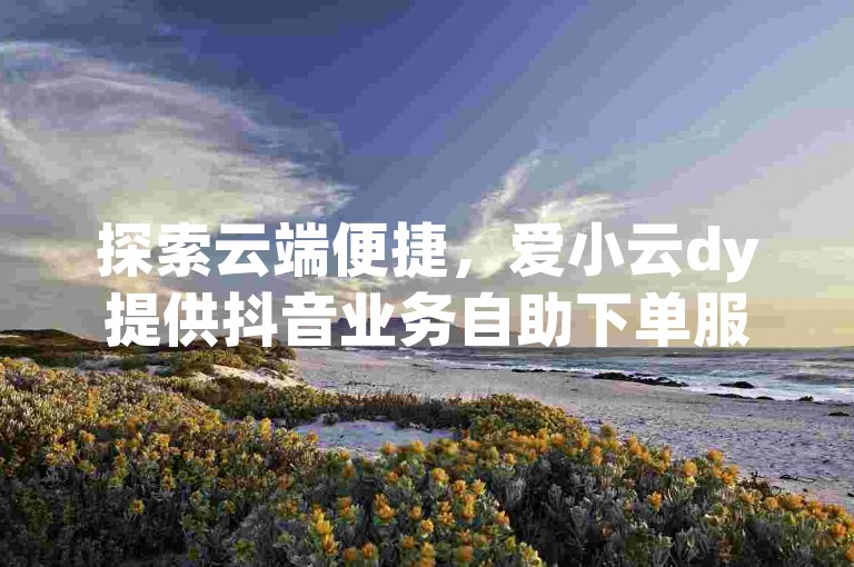 探索云端便捷，爱小云dy提供抖音业务自助下单服务，轻松享受低价高效体验。